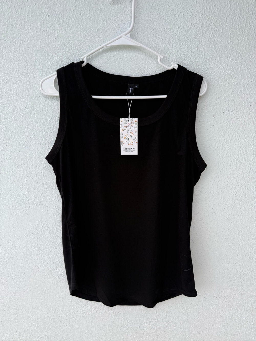 Autumn Black Scoop Neck Tank Top